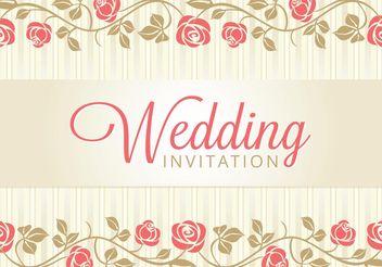 Wedding Card Invitation - vector gratuit #159189